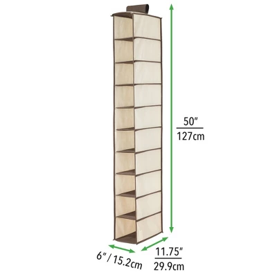 MDesign Fabric Shoe Rack Holder Storage Shelf, Metal Frame, 20 Cube 7 MDesign Fabric Shoe Rack Holder Storage Shelf, Metal Frame, 20 Cube - Image 5