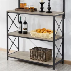 Yaheetech 63″ H Kitchen Baker’s Racks With 2 AC Outlets, 4-Tier Microwave Oven Stand -HOMCOM Store GUEST 31ad69e7 25af 4017 ad56 ccbf9073b58d