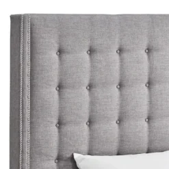 King 65" Madison Wingback High Headboard Bed Smoke - Inspire Q -HOMCOM Store GUEST 31d98983 7ef8 4f38 9c46 47dcbd18d8e7