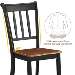 Costway Set Of 2 Wood Dining Chair High Back Kitchen Whitesburg Side Chair BlackWhite 18 Costway Set Of 2 Wood Dining Chair High Back Kitchen Whitesburg Side Chair BlackWhite -HOMCOM Store GUEST 31e1e530 25e9 45eb b23a 9385a2f20a3b