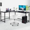 Costway L-Shaped Computer Desk Corner Workstation Study Gaming Table Home Office -HOMCOM Store GUEST 31f9284f 1c3a 48db a38a 2b132f652b2a