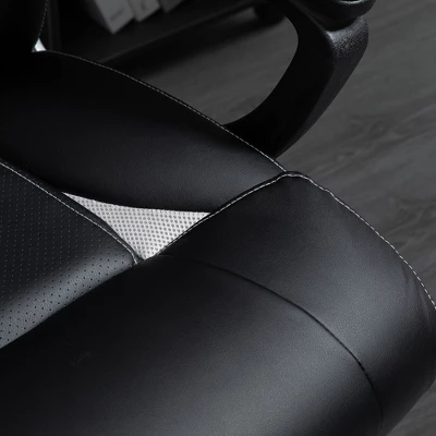 Vinsetto PU Leather Executive Office Chair With Padded Armrests, Adjustable Height Computer Desk Chair With Swivel Wheels, Rocking Feature, Black 7 Vinsetto PU Leather Executive Office Chair With Padded Armrests, Adjustable Height Computer Desk Chair With Swivel Wheels, Rocking Feature, Black - Image 5