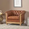 Castalia Chesterfield Tufted Club Chair With Nailhead Trim Midnight - Christopher Knight Home -HOMCOM Store GUEST 33167807 5dad 415f bb4a cde85935de6d
