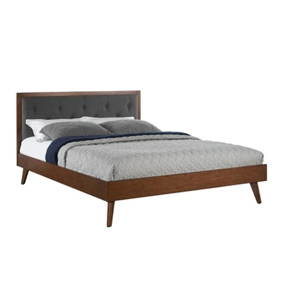 Reid Mid-Century Platform Bed - Linon 3 Reid Mid-Century Platform Bed - Linon