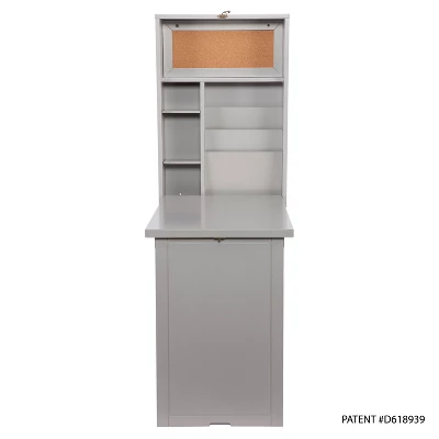 Fold Out Convertible Wall Mount Desk Gray - Aiden Lane 4 Fold Out Convertible Wall Mount Desk Gray - Aiden Lane - Image 2