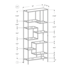 70" Metal Bookcase With Tempered Glass White - EveryRoom 8 70" Metal Bookcase With Tempered Glass White - EveryRoom -HOMCOM Store GUEST 368b165b 2802 4ff7 86e8 68e7a042a66b