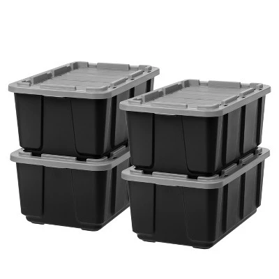 IRIS USA 27Gal/108qt Large Heavy-Duty Storage Plastic Bin Tote Container For Garage With Durable Lid 13 IRIS USA 27Gal/108qt Large Heavy-Duty Storage Plastic Bin Tote Container For Garage With Durable Lid - Image 11