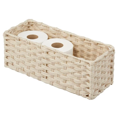 MDesign Woven Seagrass Toilet Tank Storage Basket For Bathroom 11 MDesign Woven Seagrass Toilet Tank Storage Basket For Bathroom - Image 9