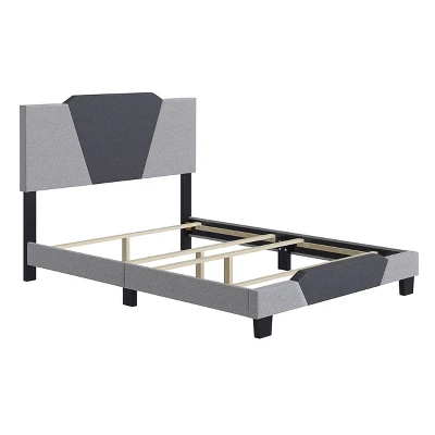 Sydney Contemporary Linen Upholstered Bed Frame Charcoal/Gray - Eco Dream 3 Sydney Contemporary Linen Upholstered Bed Frame Charcoal/Gray - Eco Dream