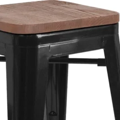 Emma And Oliver 24"H Backless Black Metal Counter Height Stool With Wood Seat 19 Emma And Oliver 24"H Backless Black Metal Counter Height Stool With Wood Seat -HOMCOM Store GUEST 3824e03c 8cae 47cc 9b19 f9dd052fdf3e