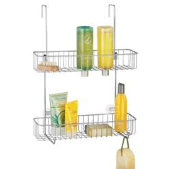 MDesign Wide Metal Over Door Hanging Shower Caddy, 2 Hooks And Baskets 21 MDesign Wide Metal Over Door Hanging Shower Caddy, 2 Hooks And Baskets -HOMCOM Store GUEST 38864776 12b6 4d41 a744 e3fd27897146