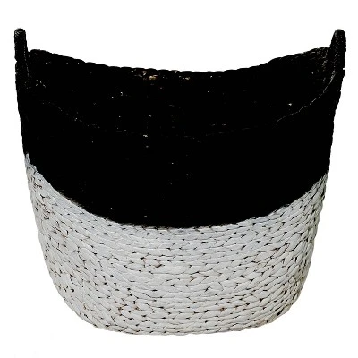 CosmoLiving By Cosmopolitan 19" X 22" X 17" Sea Grass Contemporary Storage Basket Black 4 CosmoLiving By Cosmopolitan 19" X 22" X 17" Sea Grass Contemporary Storage Basket Black - Image 2