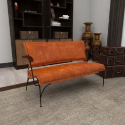 Vintage Leather Loveseat Brown - Olivia & May -HOMCOM Store GUEST 3900fbe9 53d1 4a22 be9a 26dd359a10ce