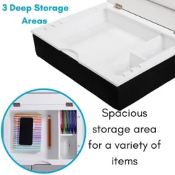 BIRDROCK HOME Lap Desk With Storage And Cushion - Deep Compartment - Adjustable Top - Work From Home (Black) -HOMCOM Store GUEST 3902213f eafb 4ef4 8204 ac8a1bcad121