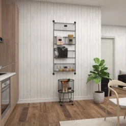 Industrial Metal Storage Cart Round Black CosmoLiving By Cosmopolitan -HOMCOM Store GUEST 39026f3f eeed 4b01 b677 37bc66e4ea4b