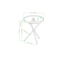 Modern Minimalist Intersecting Tripod Leg Side Table Black/Faux White Marble - Saracina Home -HOMCOM Store GUEST 3908de1a 68fe 4a8a b065 337b633a8d8b