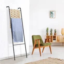 NEX 4 Tier Ladder Style Towel Rack Black 9 NEX 4 Tier Ladder Style Towel Rack Black -HOMCOM Store GUEST 3964a7b1 f43d 4096 b418 824d35765da7