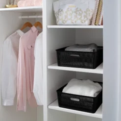 Simplify 2pk Large Slide And Stack Storage Shallow Totes Black -HOMCOM Store GUEST 3adf2954 38de 49db b379 910479e700e6