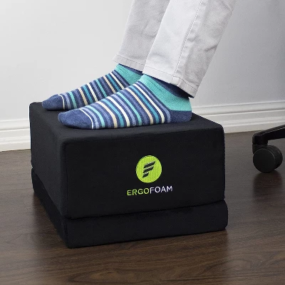 ErgoFoam XL Foot Rest For Stools And High Chairs - Adjustable Foot Rest For Added Height - Extra Large Premium Velvet Soft Foam Footrest 5 ErgoFoam XL Foot Rest For Stools And High Chairs - Adjustable Foot Rest For Added Height - Extra Large Premium Velvet Soft Foam Footrest - Image 3