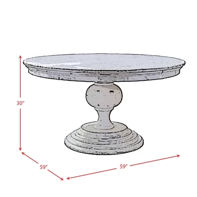 Brixton Calinda Standard Dining Table White - Picket House Furnishings 8 Brixton Calinda Standard Dining Table White - Picket House Furnishings - Image 6