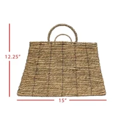 Natural Woven Natural Seagrass & Metal Basket - Foreside Home & Garden -HOMCOM Store GUEST 3b44f3d6 7e1d 4b7a 9c25 70227c750f3a