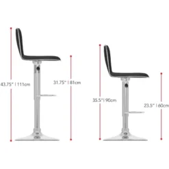 Set Of 2 Adjustable Angled High Back Barstools - CorLiving -HOMCOM Store GUEST 3b935b1d d9b2 415d 896b d00365480ea5