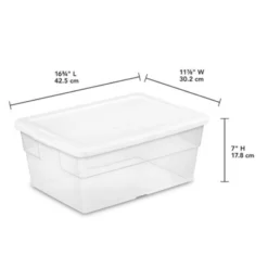 Sterilite 16 Qt Clear Plastic Secure Latching Storage Containers, 12 Pack & 6 Quart Lidded Storage Tote For Home And Office Organization, 24 Pack -HOMCOM Store GUEST 3ba6680e dd32 4d6a a988 f80a20f5ff54