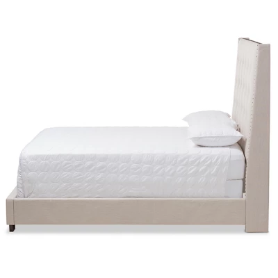 Georgette Modern And Contemporary Fabric Upholstered Bed - Baxton Studio 3 Georgette Modern And Contemporary Fabric Upholstered Bed - Baxton Studio