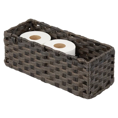 MDesign Woven Seagrass Toilet Tank Storage Basket For Bathroom 9 MDesign Woven Seagrass Toilet Tank Storage Basket For Bathroom - Image 7