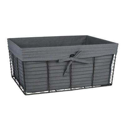 Design Imports Set Of 5 Vintage Gray Wire Liner Baskets Gray 9 Design Imports Set Of 5 Vintage Gray Wire Liner Baskets Gray - Image 7