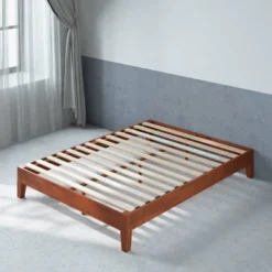 12" Wen Deluxe Wood Platform Bed Frame Cherry - Zinus -HOMCOM Store GUEST 3cc584de 98c7 488e bcd4 112a93ce2ee3