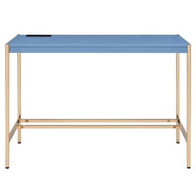42" Midriaks Writing Desk Navy Blue/Gold Finish - Acme Furniture 8 42" Midriaks Writing Desk Navy Blue/Gold Finish - Acme Furniture - Image 6