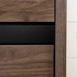 Flam 7 Drawer Double Dresser Natural Walnut/Matte Black - South Shore -HOMCOM Store GUEST 3dcf03ab c1fb 4dcf 9ccd 70a9fe04876c