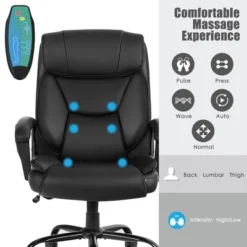 Costway Big & Tall 500lb Massage Office Chair E Xecutive PU Leather Computer Desk Chair -HOMCOM Store GUEST 3e8c8118 2f29 4152 8b74 121cd12ac366