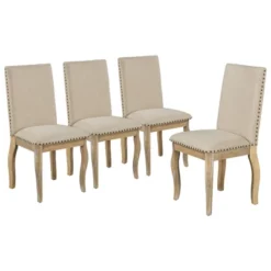 5 PCS Round Wood Extendable Dining Table Set With 4 Upholstered Dining Chairs-ModernLuxe 27 5 PCS Round Wood Extendable Dining Table Set With 4 Upholstered Dining Chairs-ModernLuxe -HOMCOM Store GUEST 3f067f5c e1b8 4a97 b8a1 24e970d94ae6