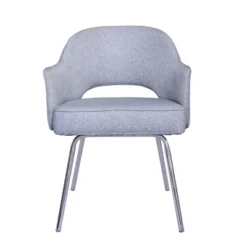 Guest Chair Gray Linen - Boss Office Products