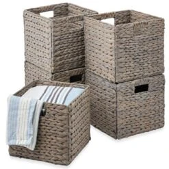 Best Choice Products 12x12in Hyacinth Baskets, Set Of 5 Multipurpose Collapsible Organizers W/ Inserts 21 Best Choice Products 12x12in Hyacinth Baskets, Set Of 5 Multipurpose Collapsible Organizers W/ Inserts -HOMCOM Store GUEST 3fb7bb76 77b0 416f b187 eb10a40e4cd0