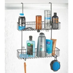 MDesign Wide Metal Over Door Hanging Shower Caddy, 2 Hooks And Baskets 17 MDesign Wide Metal Over Door Hanging Shower Caddy, 2 Hooks And Baskets -HOMCOM Store GUEST 3fbfe49c 0843 4ea8 acac ee595a62d915