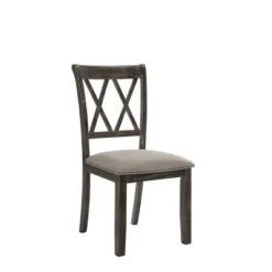 Set Of 2 20" Claudia Fabric Dining Chairs Weathered Gray - Acme Furniture -HOMCOM Store GUEST 40a6c059 ecd6 4f89 a6b6 7c9b0580b3fe
