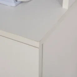 HOMCOM Freestanding Kitchen Pantry, Buffet With Hutch Storage Organizer With 2 Door Cabinets, 3 Drawers And Open Countertop, Adjustable Shelf, White -HOMCOM Store GUEST 41b77806 d5e6 4ac2 8010 633fe73cf361