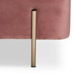 Rockwell Blush Velvet Metal Storage Bench Pink/Gold - Baxton Studio -HOMCOM Store GUEST 41e05507 8e7d 4839 8363 bb0b44e5d4cb