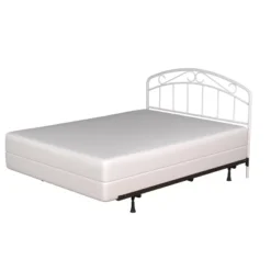 Jolie Metal Arched Scroll Design Headboard And Bed Frame White - Hillsdale Furniture -HOMCOM Store GUEST 42105cda 3dc8 4886 9ee2 06527c618f40