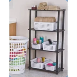 Sterilite Ultra Ventilated Open Top Plastic Storage Organizer Basket With Gray Contoured Carrying Handles -HOMCOM Store GUEST 421d6399 1599 44ce ae8f ec3c12bb9f42