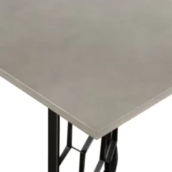 Rectangular Solange Concrete/Metal Dining Table Gray - Armen Living 11 Rectangular Solange Concrete/Metal Dining Table Gray - Armen Living -HOMCOM Store GUEST 432a76d6 5b4d 4268 a534 058b9c08167c