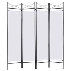Costway 4 Panel Room Divider Privacy Screen Home Office Fabric Metal Frame -HOMCOM Store GUEST 447c7325 3a96 4985 8be9 e23489395831