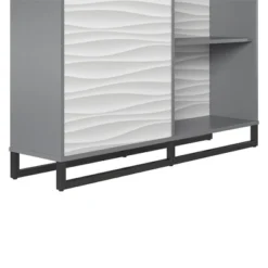 65.51" Large Maddock Bookcase Room Divider With Faux Wave Pattern Graphite - Room & Joy -HOMCOM Store GUEST 44eae64e 6944 4567 b948 db9d2d18f650