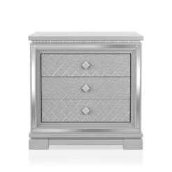Tenaya 2 Drawer Nightstand With Hidden Drawer And USB Ports Silver - HOMES: Inside + Out -HOMCOM Store GUEST 453e23e2 6236 45c5 8a32 f996730b3adf
