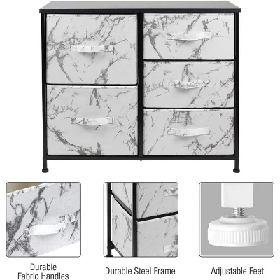 Sorbus Tie-Dye Drawer Dresser Nightstand For Home Bedroom 6 Sorbus Tie-Dye Drawer Dresser Nightstand For Home Bedroom - Image 4