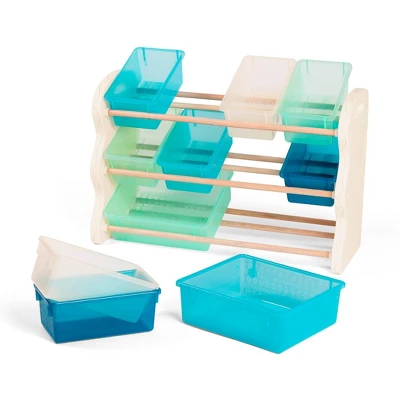 Totes Tidy Storage Bin Organizer Soft Sky - B. Spaces 5 Totes Tidy Storage Bin Organizer Soft Sky - B. Spaces - Image 3