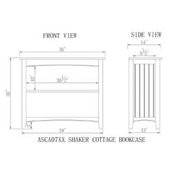 30" 2 Shelf Bookshelf Hardwood Cherry - Alaterre Furniture -HOMCOM Store GUEST 469b2ec2 26fa 4c62 97c7 14e673a86bf1